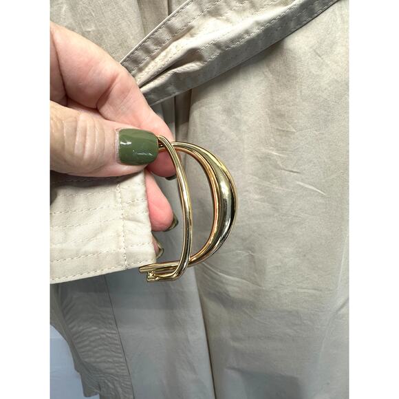 Halston Beckett Dress in Cotton Poplin Light Taupe Size 12 NWT - Picture 4 of 11